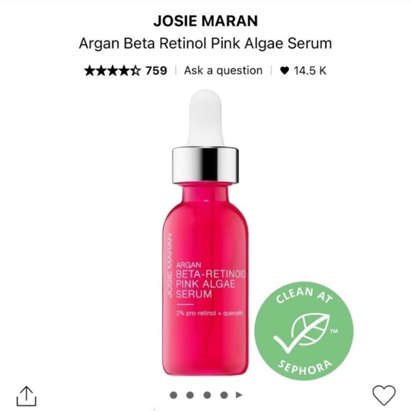 Josie Maran Argan Beta Retinol Pink Algae Serum (NIB) - Picture 1 of 3